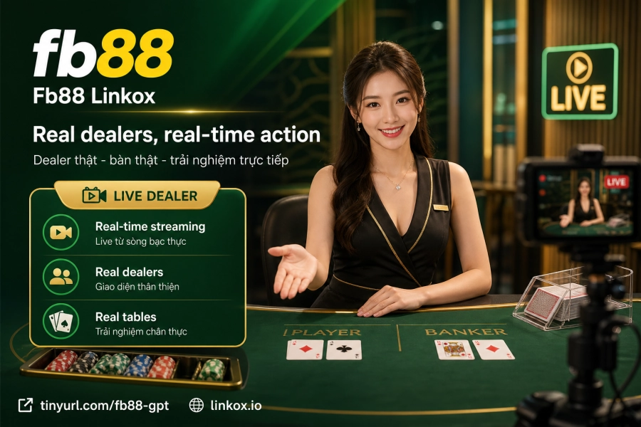 live dealer Fb88 baccarat blackjack roulette bàn chơi trực tuyến